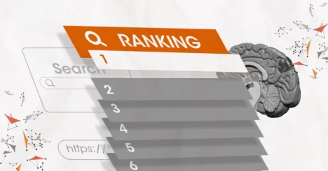 AI-powered analytics dashboard tracking SEO performance, traffic trends, and optimization adjustments.