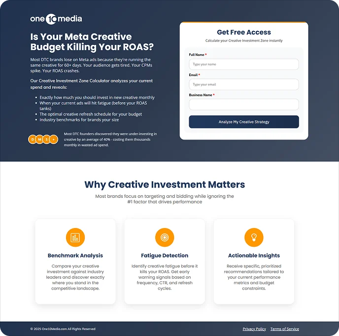 A Simple but Highly Targeted Landing Page